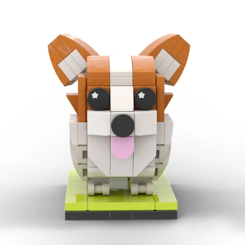 Personalisierte Bausteinfigur - 1 Hund - Personalisierter Corgi