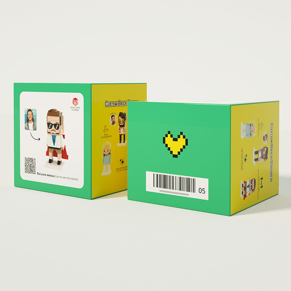 Individuelle Bausteinfigur – 1 Person – Persönliches Geschenk
