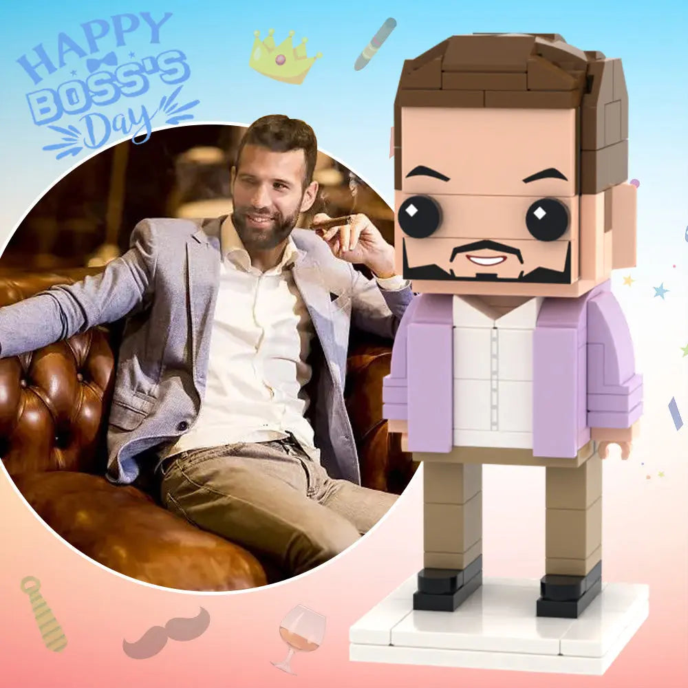 Personalisierte Bausteinfigur – 1 Person – Überraschungsgeschenk für den Chef