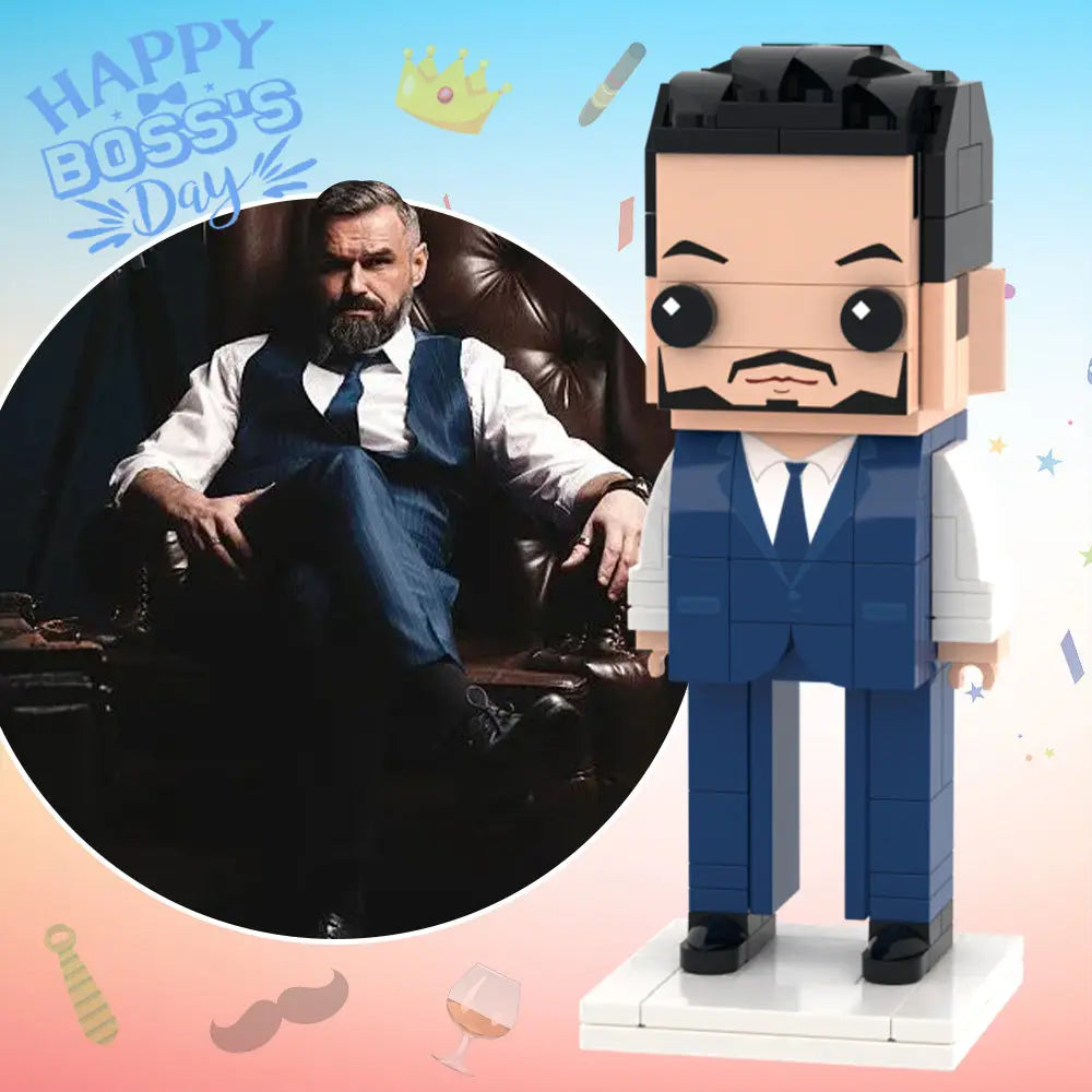 Personalisierte Bausteinfigur – 1 Person – Überraschungsgeschenk für den Chef