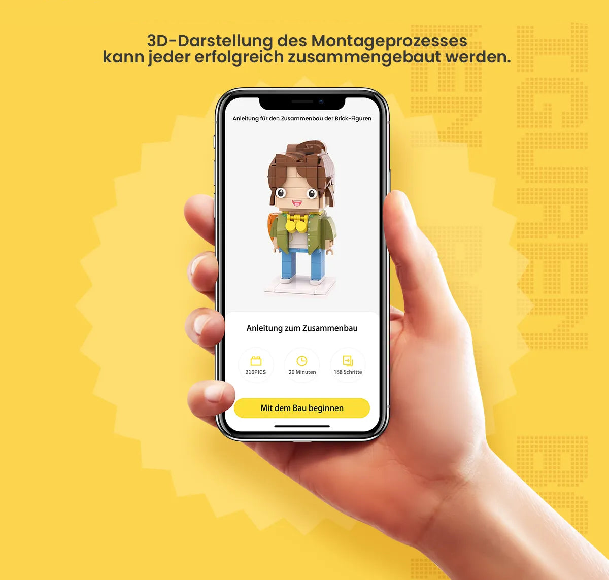 Personalisierte Bausteinfigur – 1 Person – Persönliches Geschenk