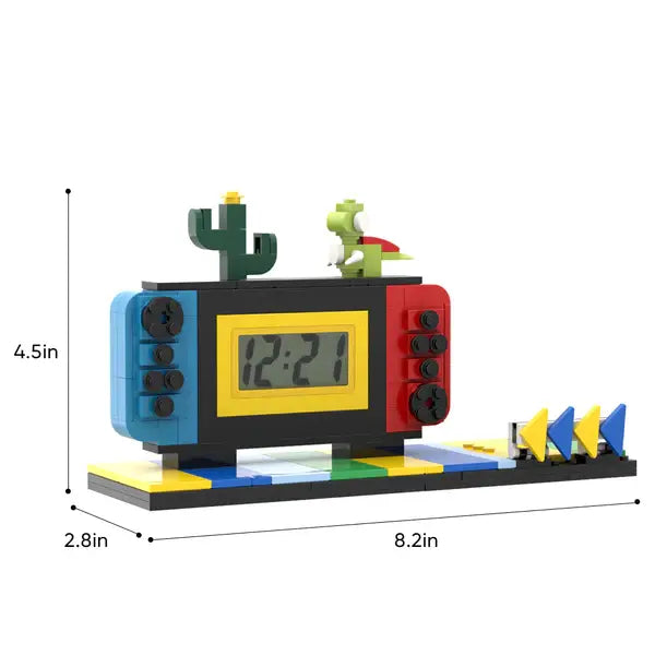 Personalisierte Bausteinfiguren – Uhr mit Spielkonsolen-Design – Geschenk für ihn