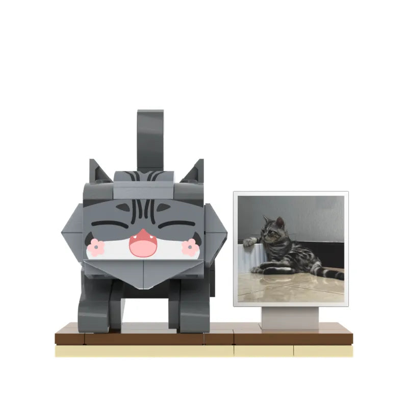 Individuelle Bausteinfigur - 1 Katze - maunzend