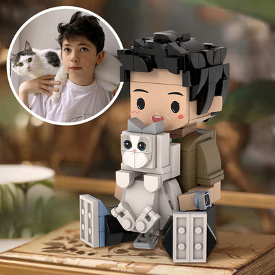 Individuelle Bausteinfigur – Sitzende Figur – Personalisierbares Spielzeug