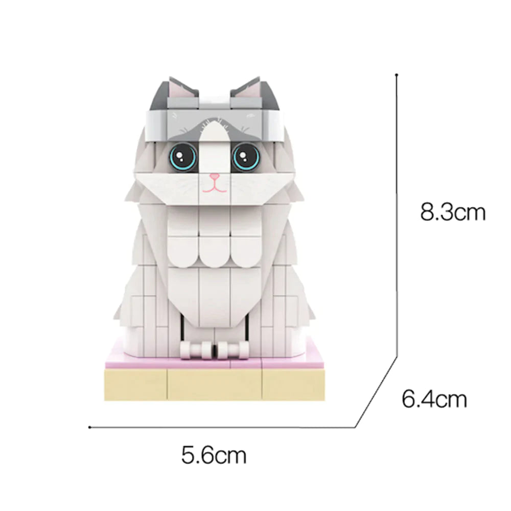 Individuelle Bausteinfigur – 1 Katze – Personalisierte Katzenfigur
