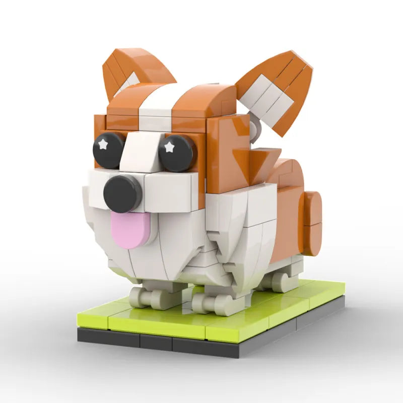 Personalisierte Bausteinfigur - 1 Hund - Personalisierter Corgi