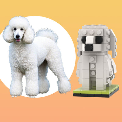 Individuelle Bausteinfigur – 1 Hund – Personalisierter Großpudel