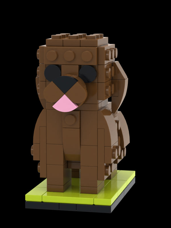 Individuelle Bausteinfigur – 1 Hund – Personalisierter Großpudel