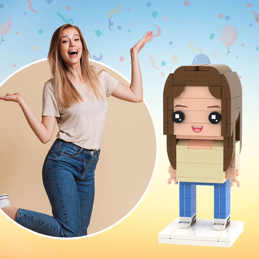 Individuelle Bausteinfigur – 1 Person – Erstelle deine eigene Figur mit 3D-Vorschau