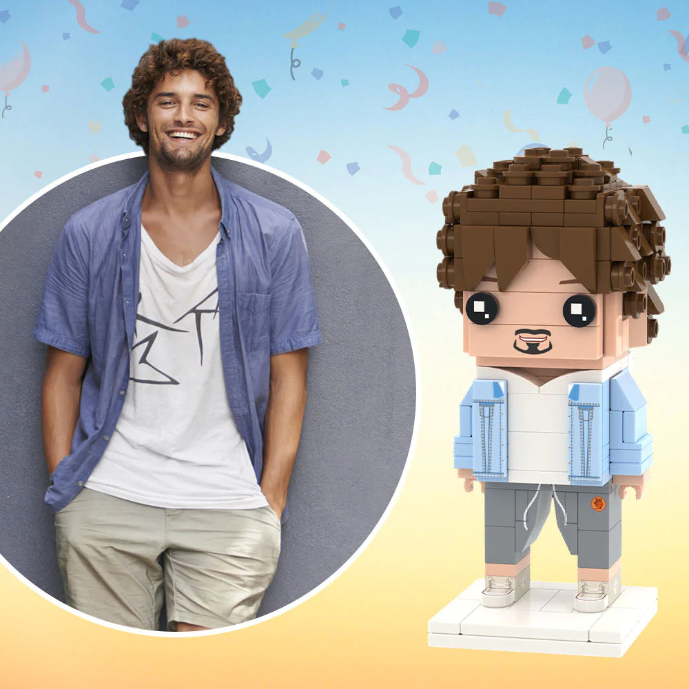 Individuelle Bausteinfigur – 1 Person – Erstelle deine eigene Figur mit 3D-Vorschau